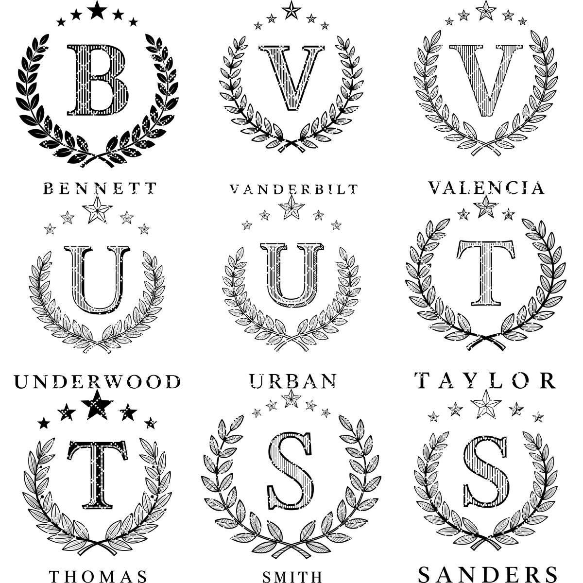 Personalisiertes Monogramm-Bundle für Lasergravur, Wurstplatten, Hochzeitsdeko – Bild 11