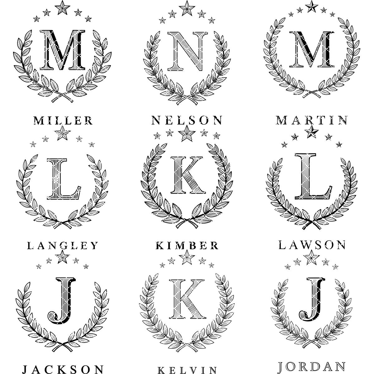 Personalisiertes Monogramm-Bundle für Lasergravur, Wurstplatten, Hochzeitsdeko – Bild 13