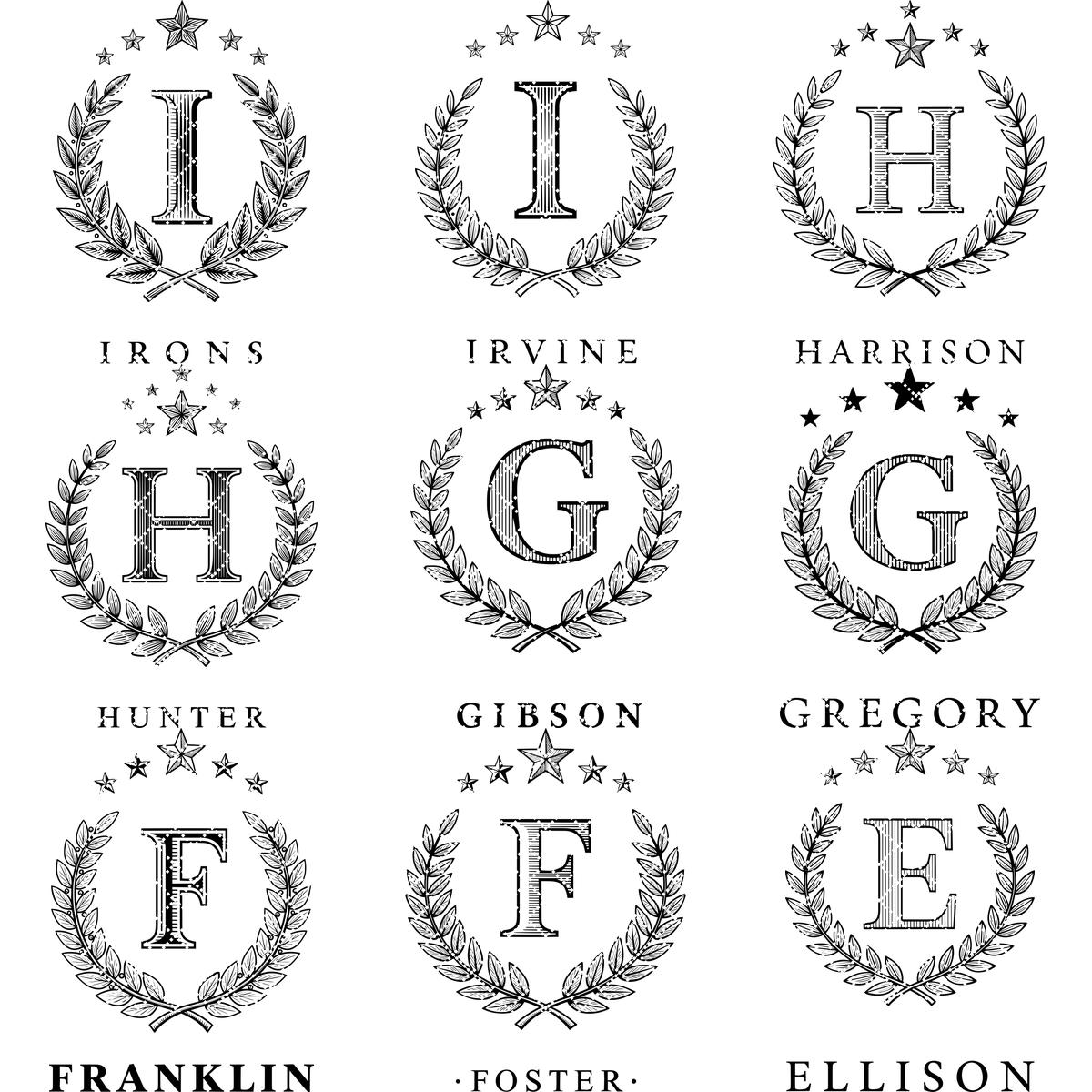 Personalisiertes Monogramm-Bundle für Lasergravur, Wurstplatten, Hochzeitsdeko – Bild 14