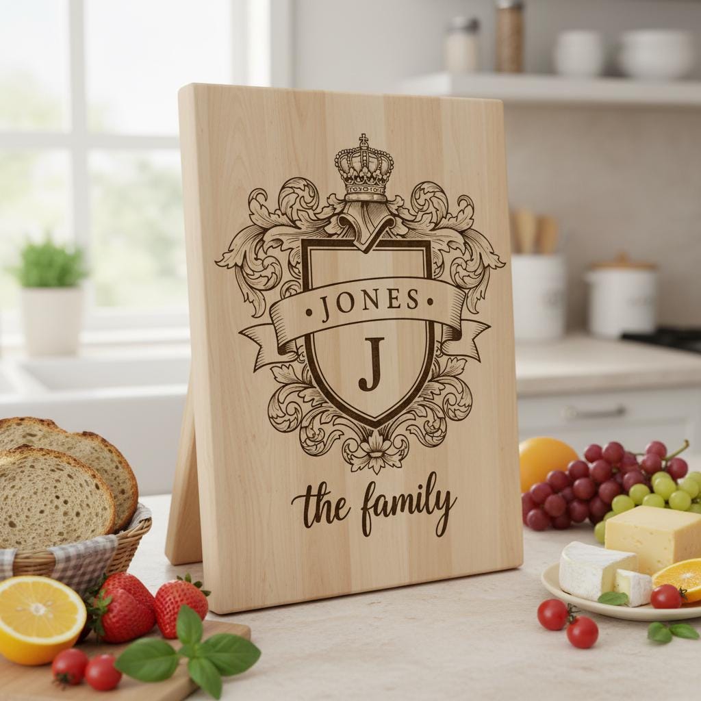 Personalized Monogram Family Crest Bundle, Vintage Shield and Alphabet Designs