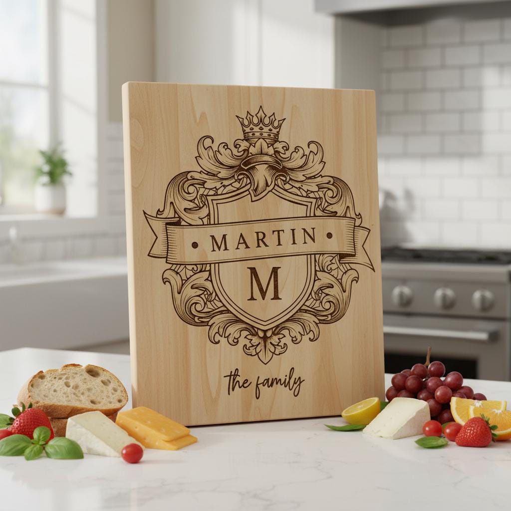 Personalized Monogram Family Crest Bundle, Vintage Shield and Alphabet Designs