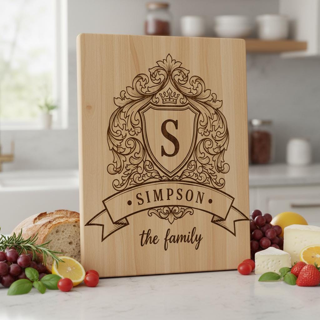 Personalized Monogram Family Crest Bundle, Vintage Shield and Alphabet Designs