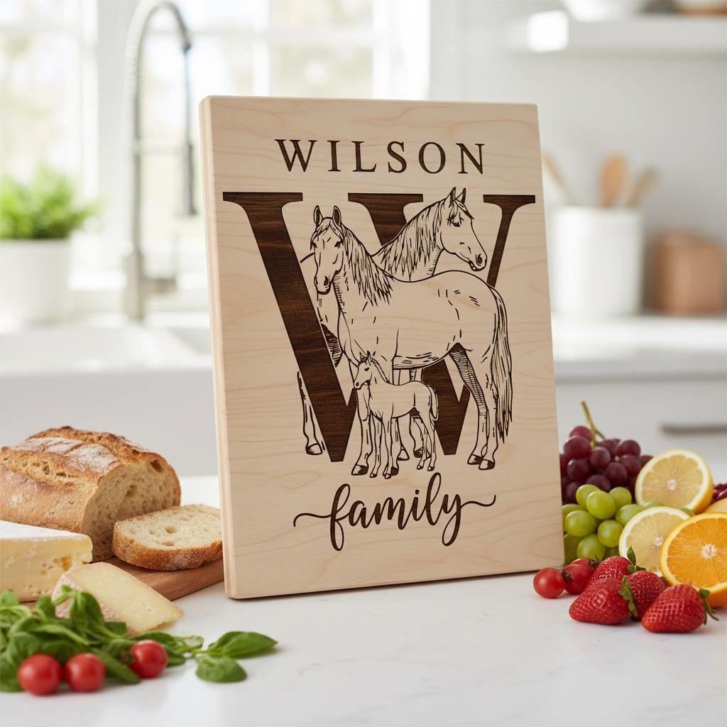 Rustikales Monogramm Tier-Bundle, Familiennamen Gravur Designs für Charcuterie-Geschenke – Bild 9