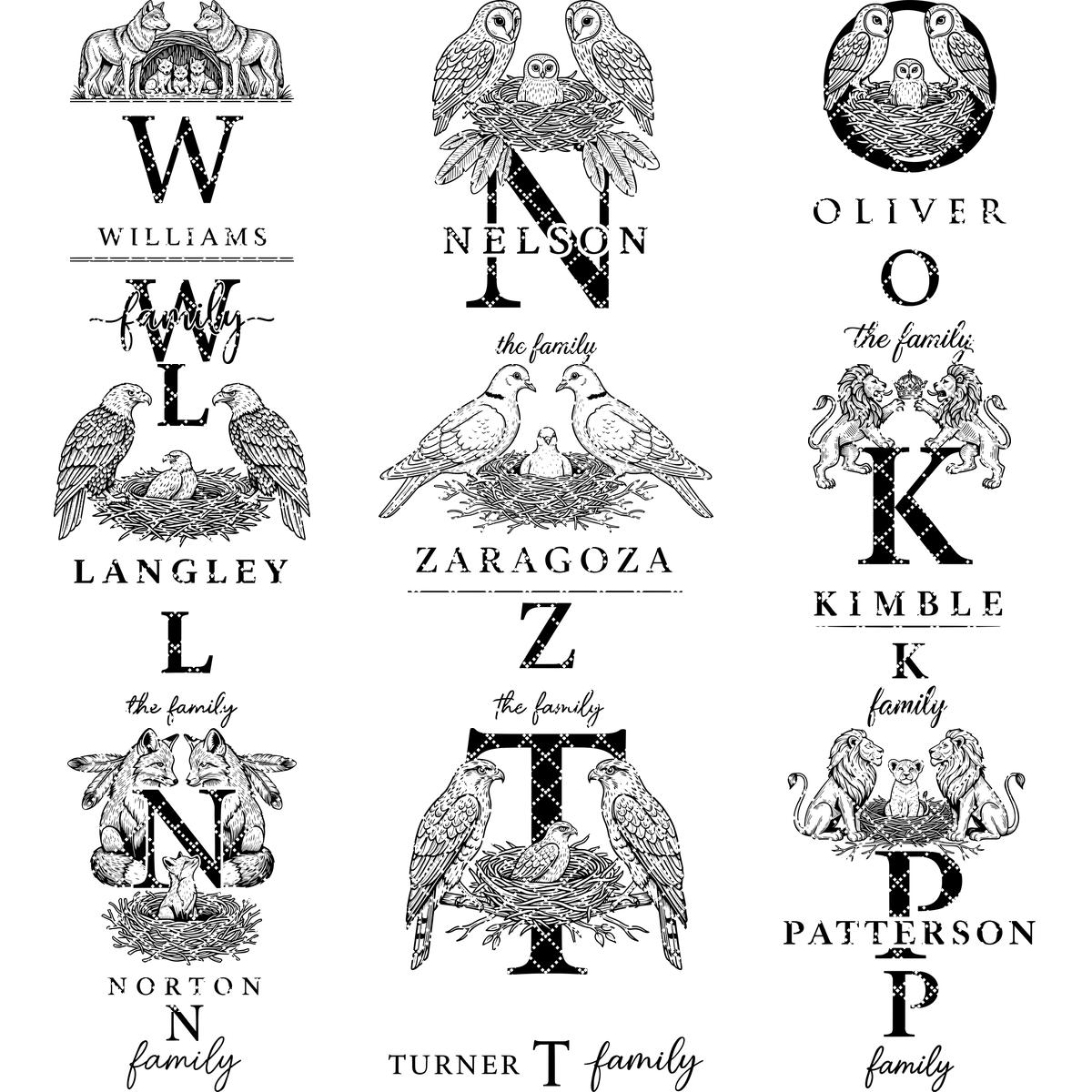 Rustikales Monogramm Familiennamensschild, Wald Charcuterie Gravurdateien, Bauernhaus Dekor – Bild 12