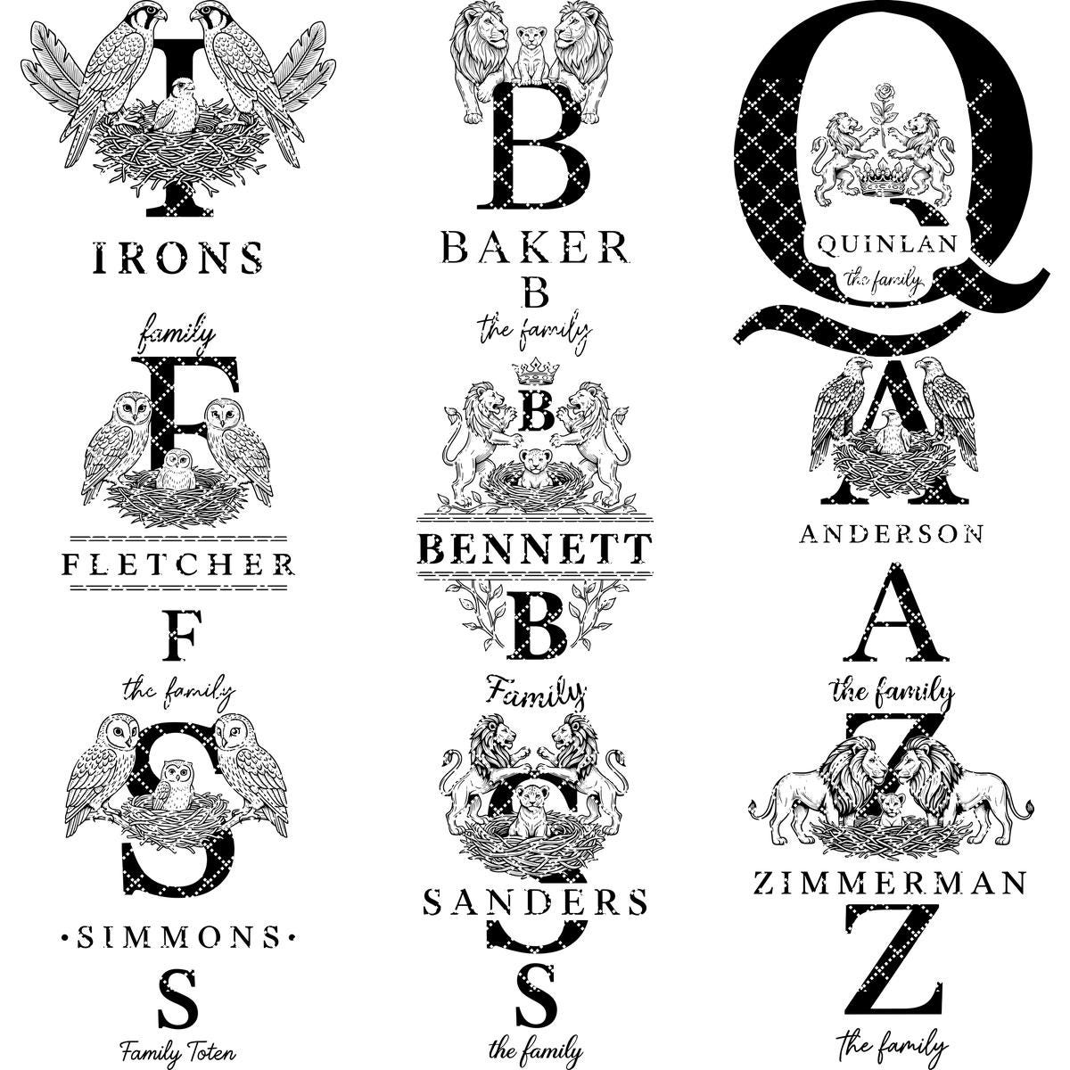 Rustikales Monogramm Familiennamensschild, Wald Charcuterie Gravurdateien, Bauernhaus Dekor – Bild 13