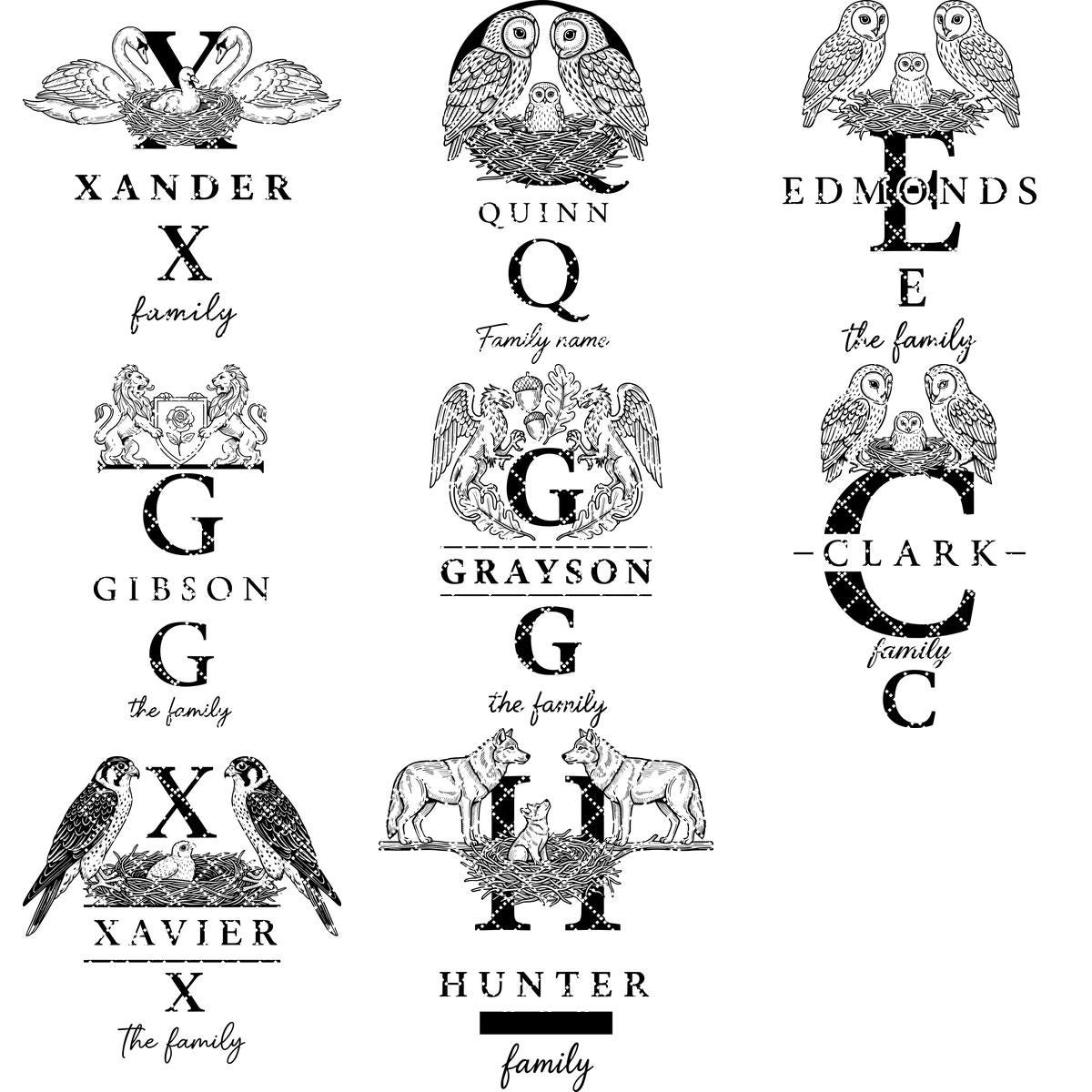 Rustikales Monogramm Familiennamensschild, Wald Charcuterie Gravurdateien, Bauernhaus Dekor – Bild 15