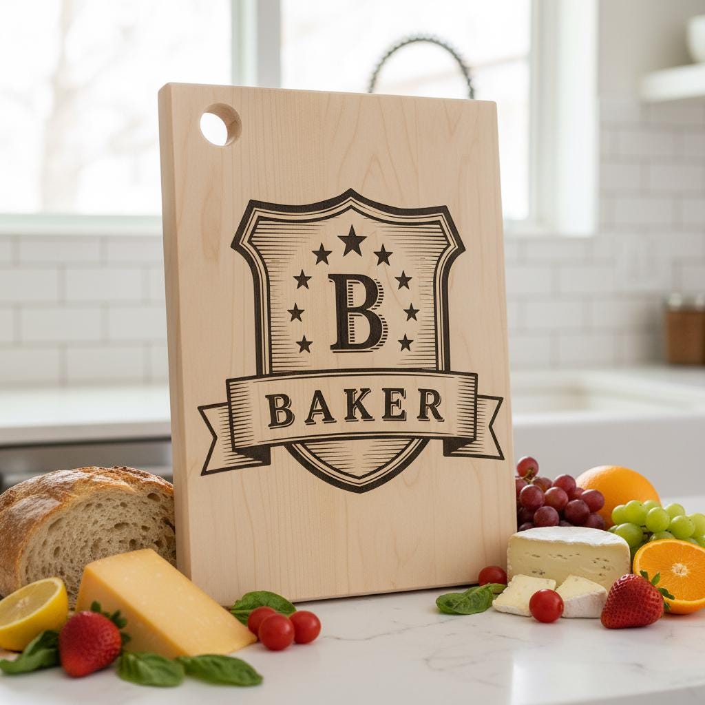 Shield Monogram Bundle, Wooden Name Sign Designs for Laser Engraving, Gifts