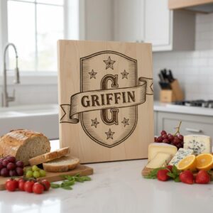 Shield Monogram Bundle, Wooden Name Sign Designs for Laser Engraving, Gifts