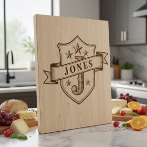 Shield Monogram Bundle, Wooden Name Sign Designs for Laser Engraving, Gifts