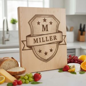 Shield Monogram Bundle, Wooden Name Sign Designs for Laser Engraving, Gifts