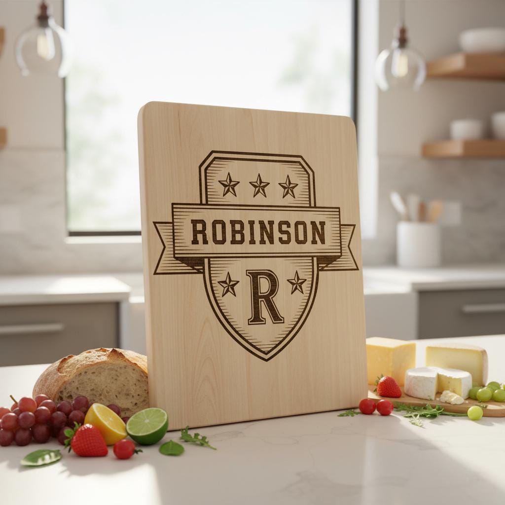 Shield Monogram Bundle, Wooden Name Sign Designs for Laser Engraving, Gifts