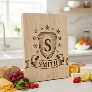 Shield Monogram Bundle, Wooden Name Sign Designs for Laser Engraving, Gifts