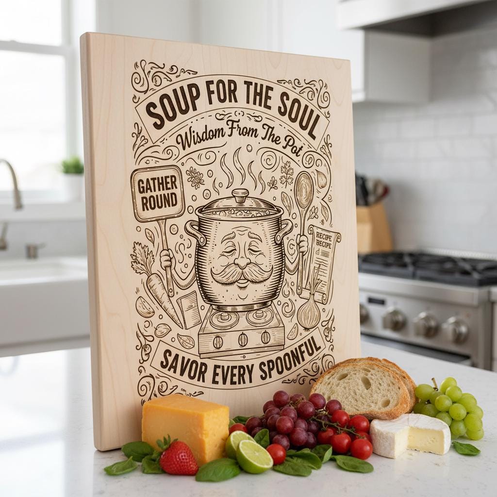 Paquete de Diseños Caprichosos de Vegetales, Paquete de Arte para Grabado Láser en Tablas de Charcutería 20" - Imagen 10