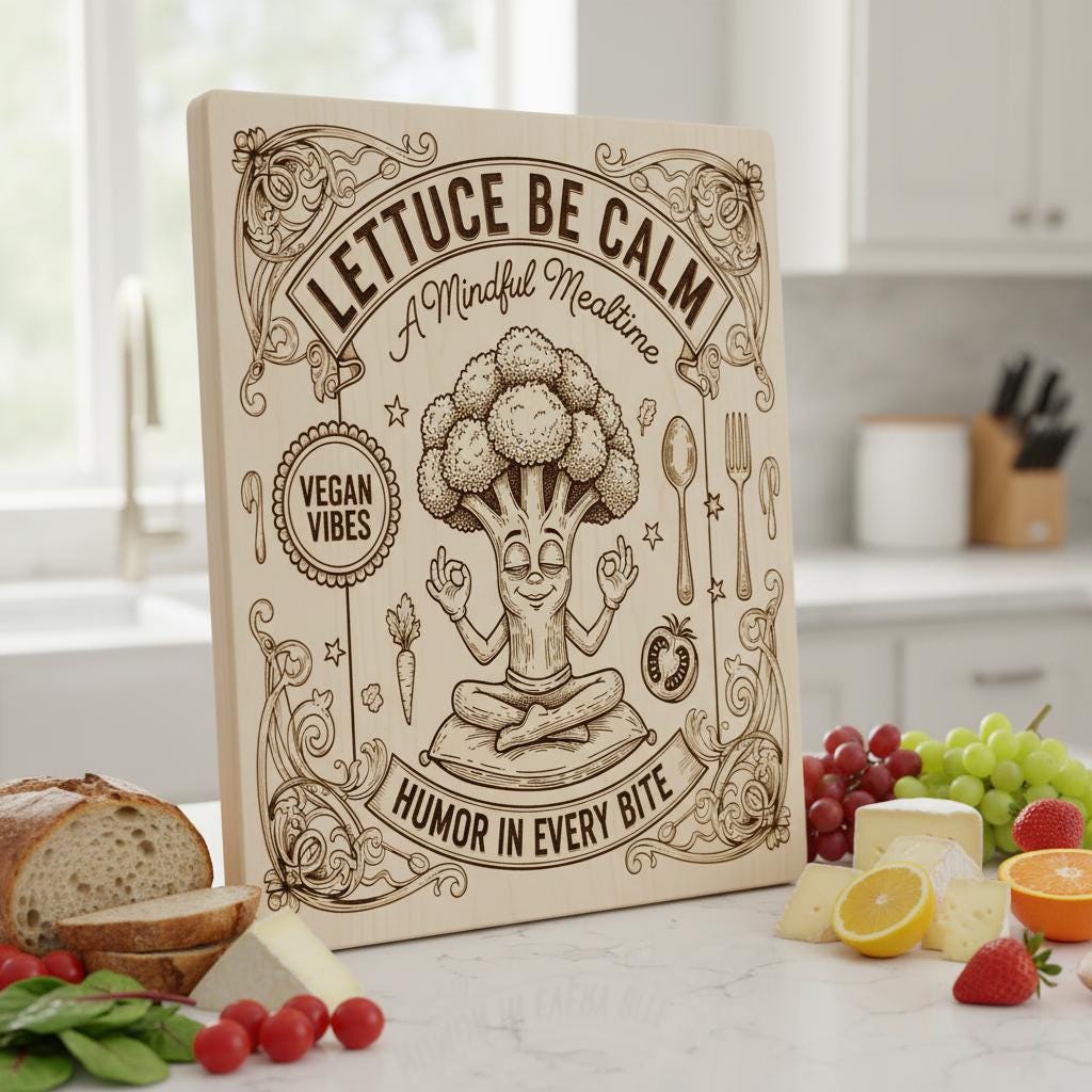 Paquete de Diseños Caprichosos de Vegetales, Paquete de Arte para Grabado Láser en Tablas de Charcutería 20" - Imagen 11