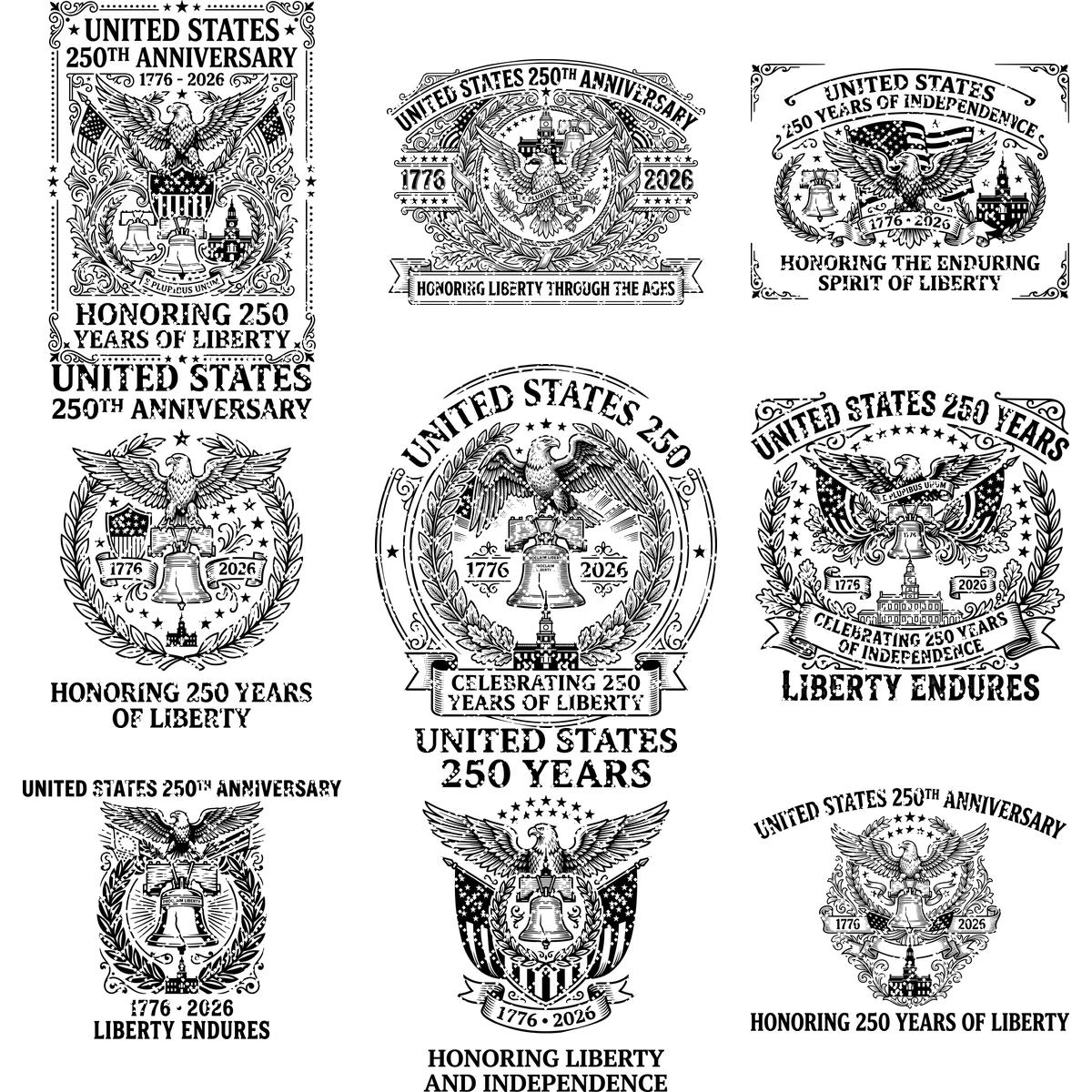 250th Anniversary Patriotic Engraving, Americana Chopping Board, US History – Image 10
