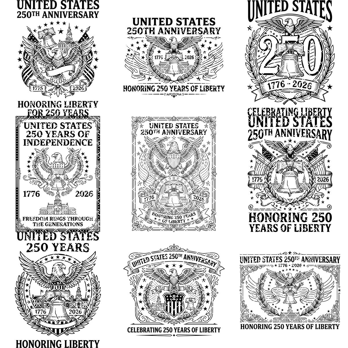 250th Anniversary Patriotic Laser Engraving Design, Historic Americana Board – Image 10