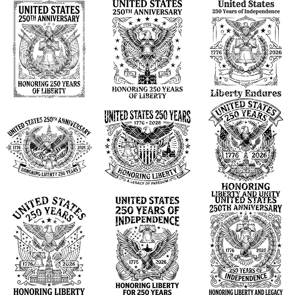 250th Anniversary Patriotic Laser Engraving Design, Historic Americana Board – Image 11