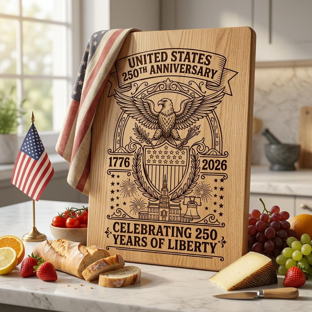 America 250 patriotic laser engraving file, US heritage board art design – Image 3