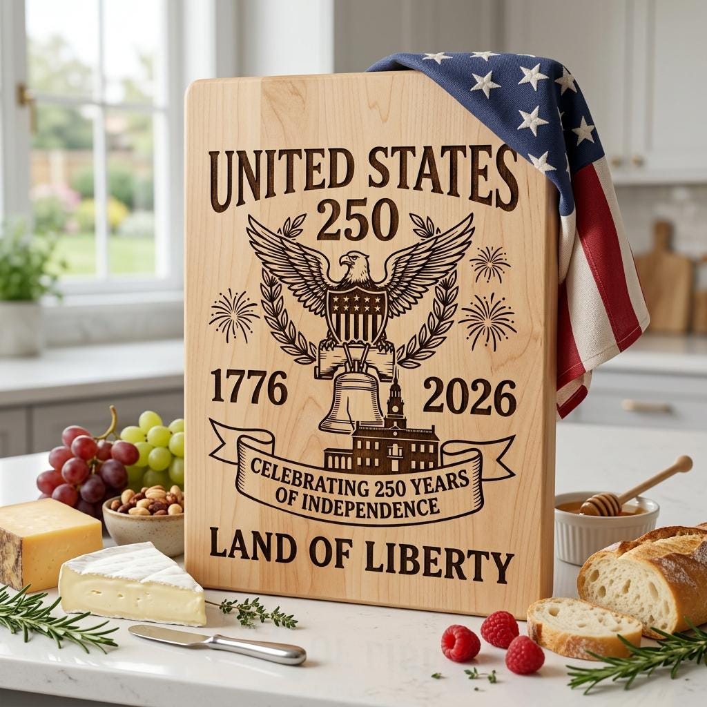 America 250 patriotic laser engraving file, US heritage board art design – Image 4