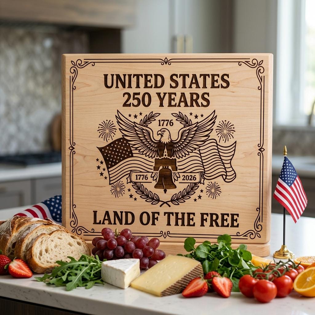 America 250 patriotic laser engraving file, US heritage board art design – Image 7