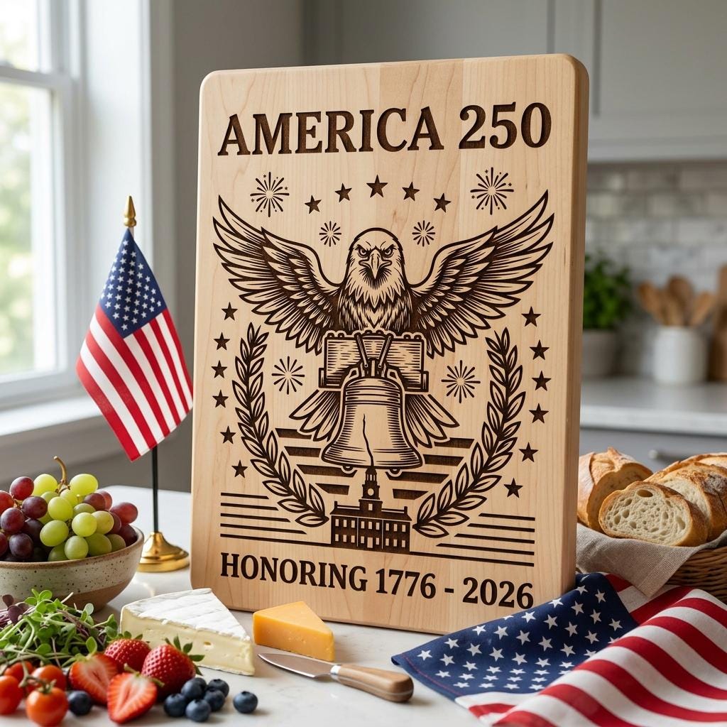 America 250 patriotic laser engraving file, US heritage board art design – Image 8