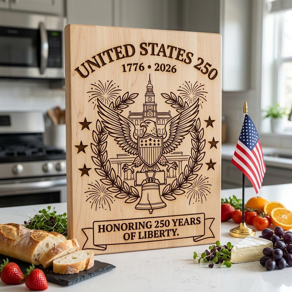 America 250 patriotic laser engraving file, US heritage board art design – Image 9