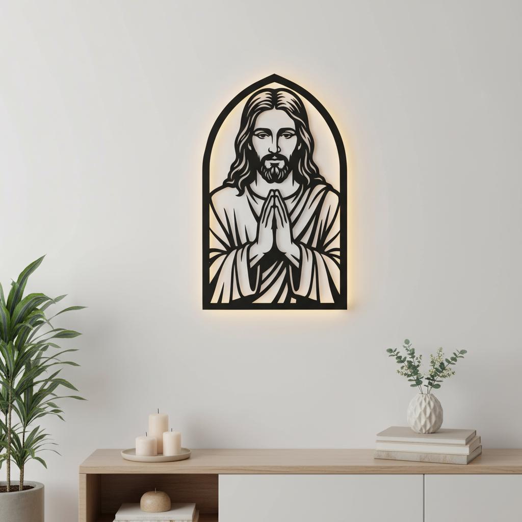 Christian Wall Art, Praying Hands CNC Bundle, Religious Faith Decor Digital Download