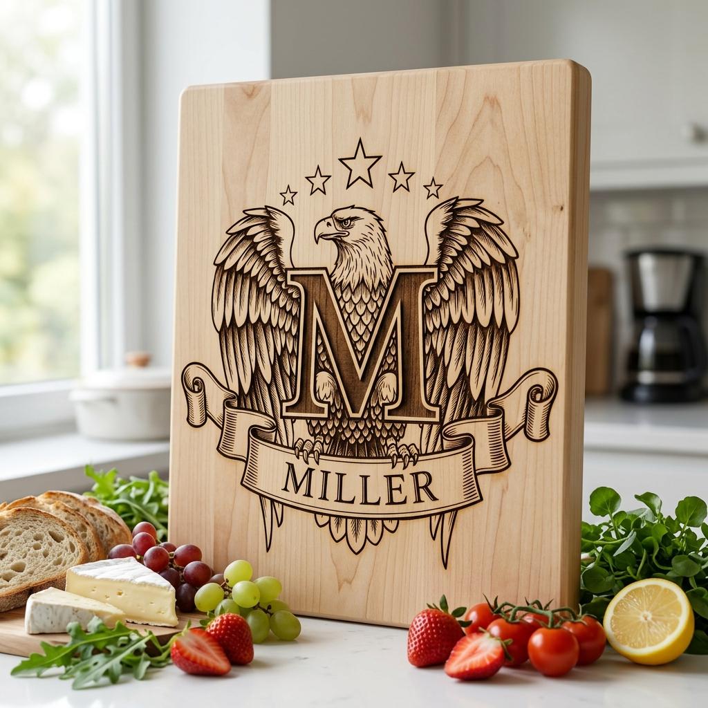 Eagle Crest Monogram Bundle, Heraldic Alphabet, Custom Family Name Art, Engraving File