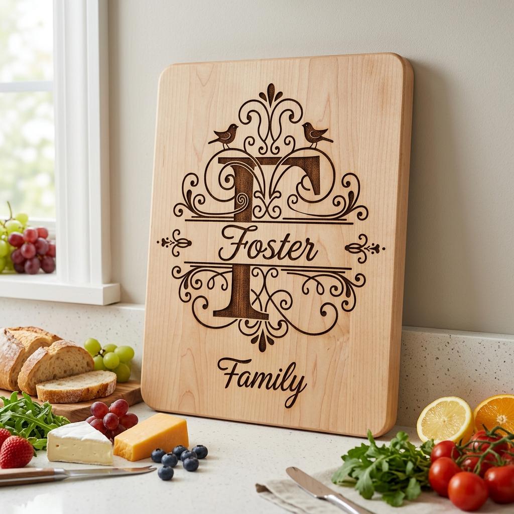 Familienwappen-Monogramm-Paket, Personalisiertes Familiennamen-Emblem, Alphabet-Design-Gravur – Bild 3