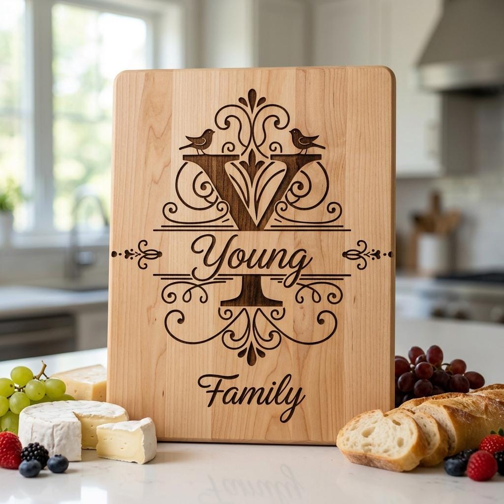 Familienwappen-Monogramm-Paket, Personalisiertes Familiennamen-Emblem, Alphabet-Design-Gravur – Bild 9
