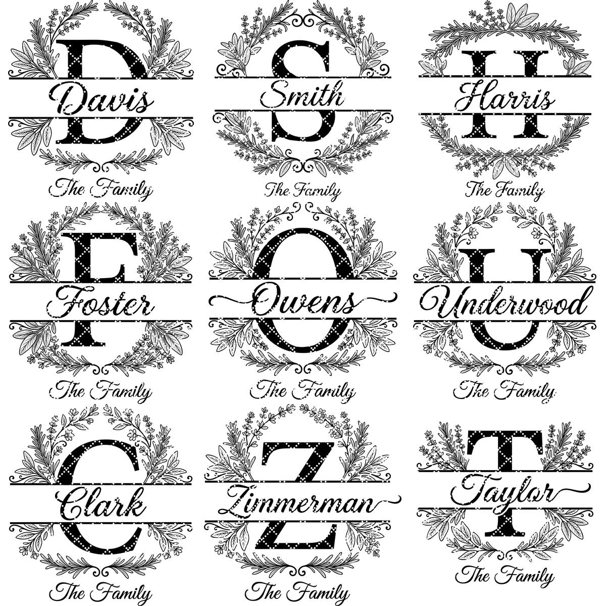 Kräuter-Monogramm-Gravur-Set, Personalisierter Familienname, Rosmarin-Thymian-Küchendekoration – Bild 10