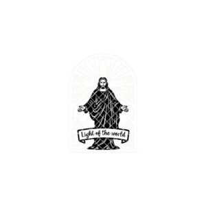 Jesus Christian Keychain, Radiant Cross Design, Light of the World Gift Idea