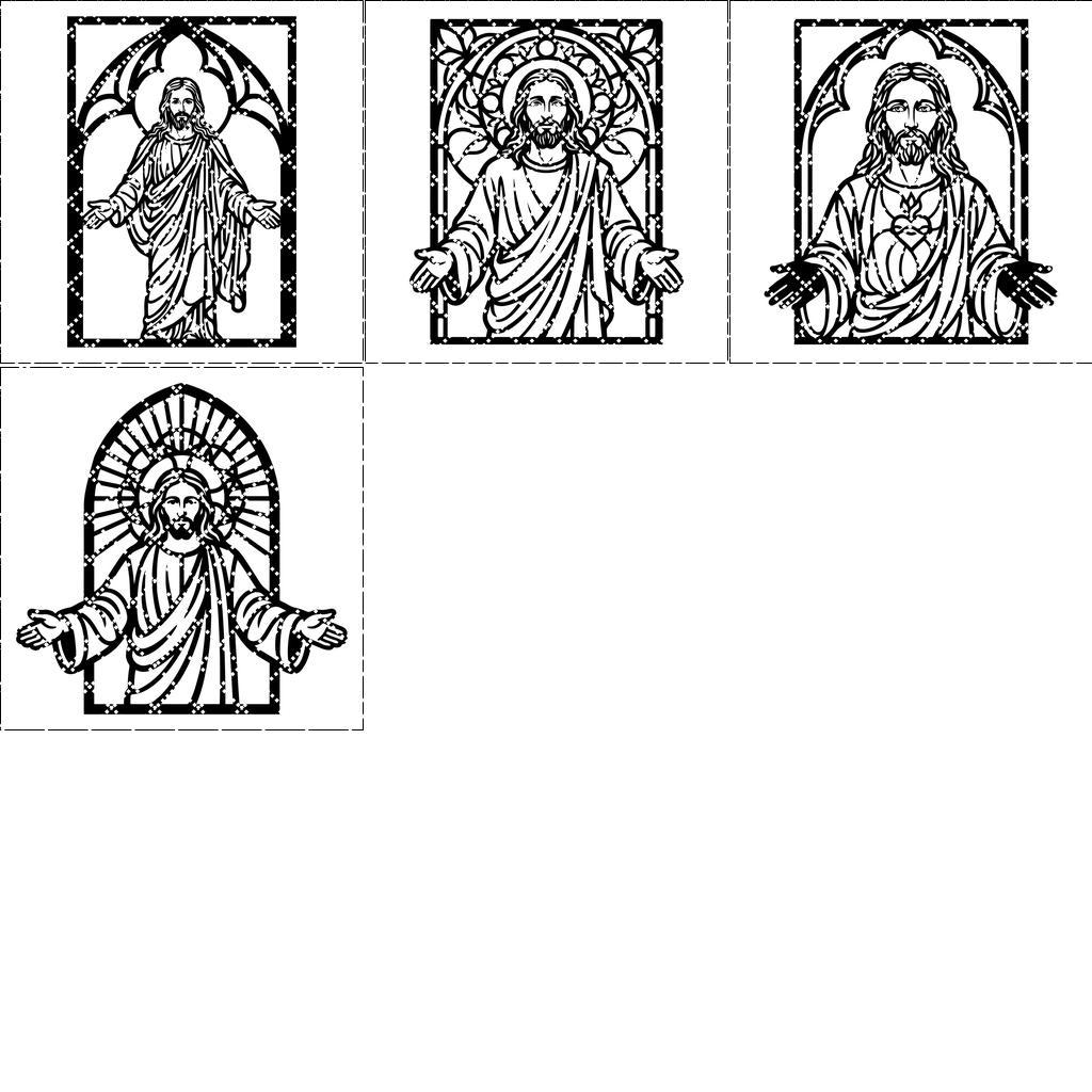 Jesus Digital Art Bundle, Christian Wall Decor, Religious Faith Blessing Design