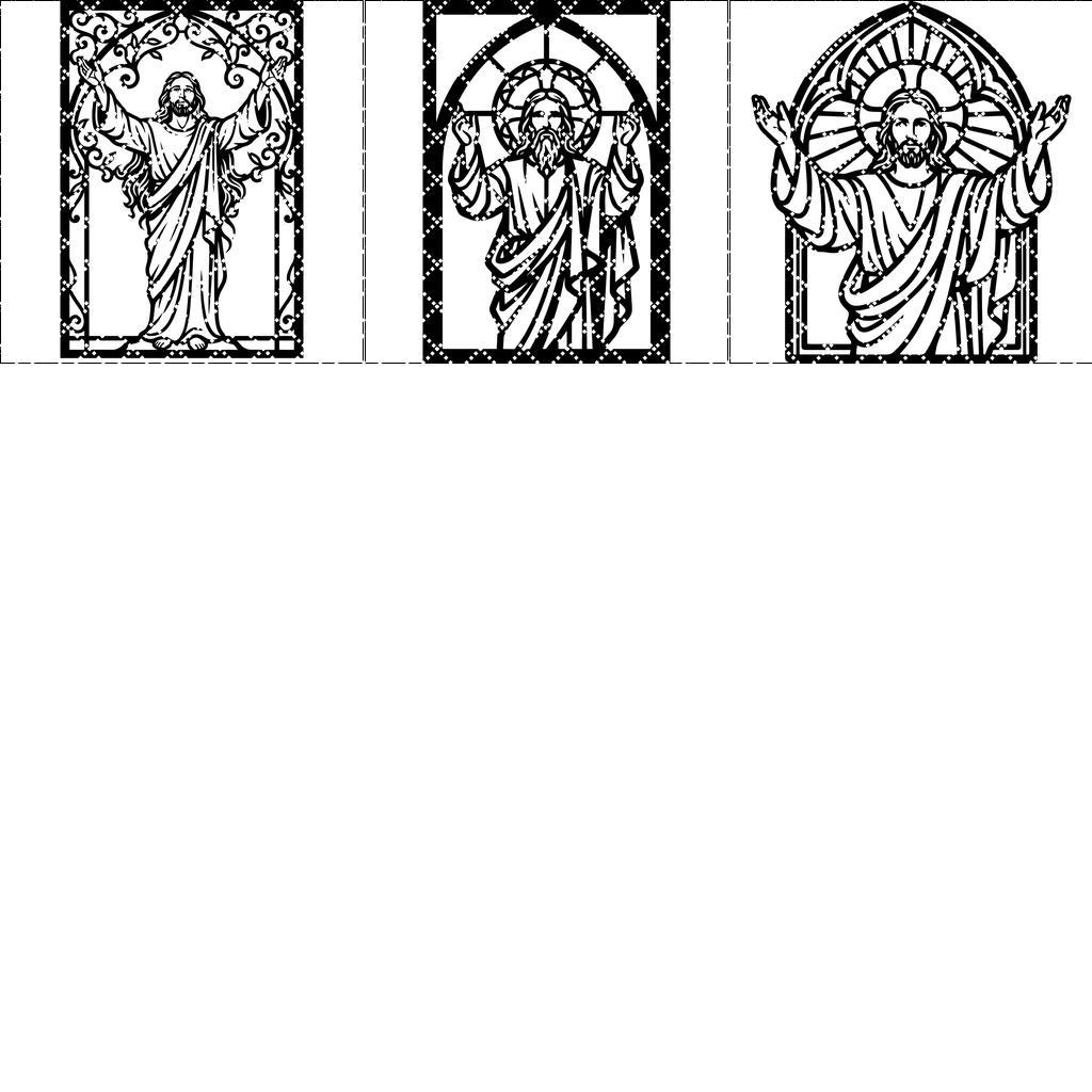 Jesus Wall Art, Religious Home Decor, Spiritual CNC Design, Faithful Arms Raised