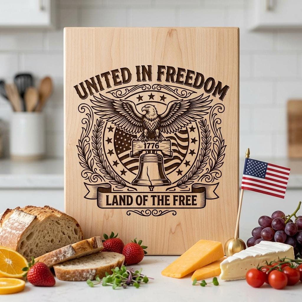 Patriotic 4th of July Eagle Flag 1776, American Laser Engraving Download – Image 3