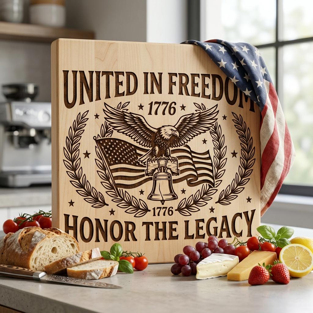 Patriotic 4th of July Eagle Flag 1776, American Laser Engraving Download – Image 7