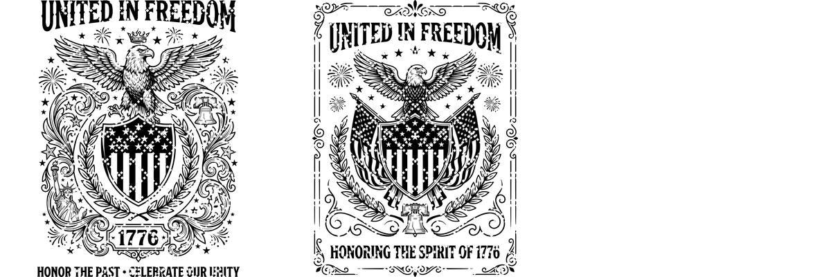 Patriotic Eagle Engraving, 250th Anniversary Americana, Laser Design File – Image 10