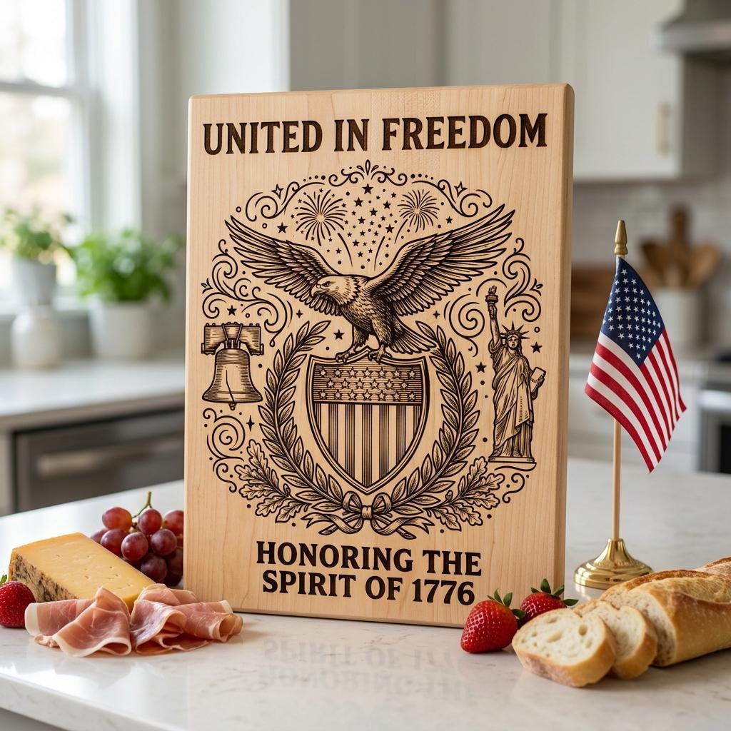 Patriotic Eagle Engraving, 250th Anniversary Americana, Laser Design File – Image 2