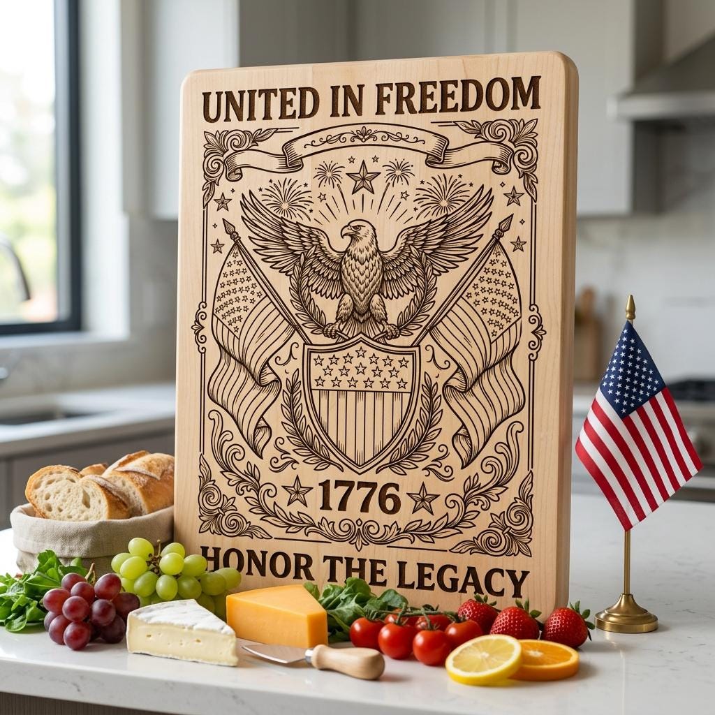 Patriotic Eagle Engraving, 250th Anniversary Americana, Laser Design File – Image 4