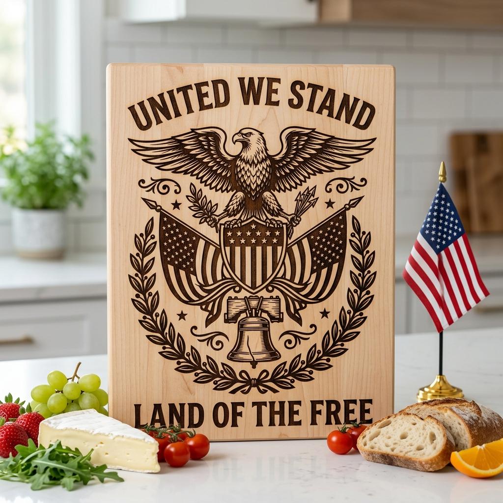 Patriotic Eagle Engraving, 250th Anniversary Americana, Laser Design File – Image 6