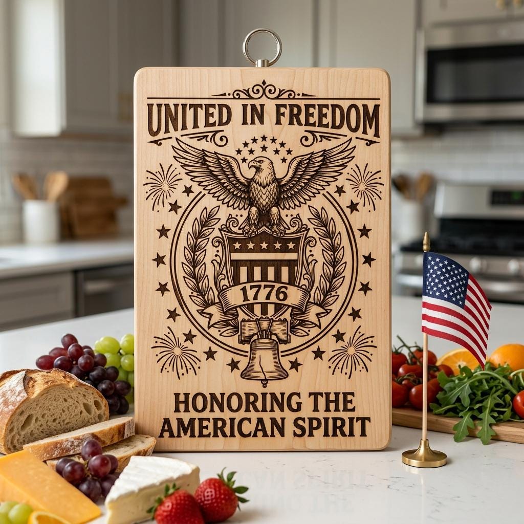 Patriotic Eagle Engraving, 250th Anniversary Americana, Laser Design File – Image 7