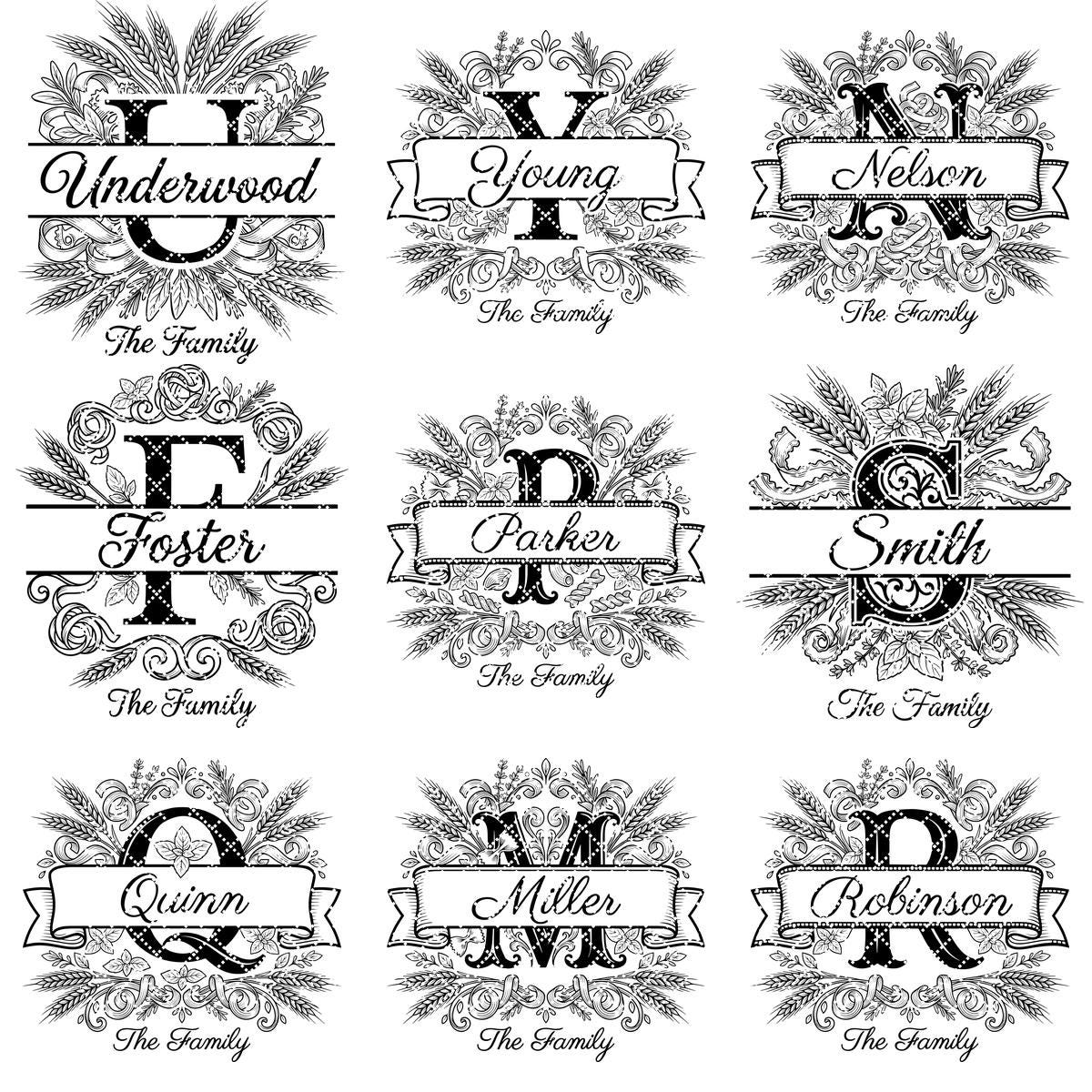 File per Tagliere Personalizzato, Bundle da Cucina con Monogramma Italiano, Design Grano e Pasta - immagine 10