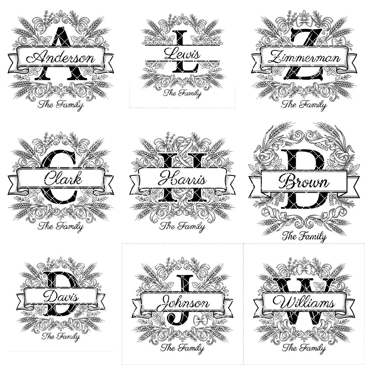 File per Tagliere Personalizzato, Bundle da Cucina con Monogramma Italiano, Design Grano e Pasta - immagine 9