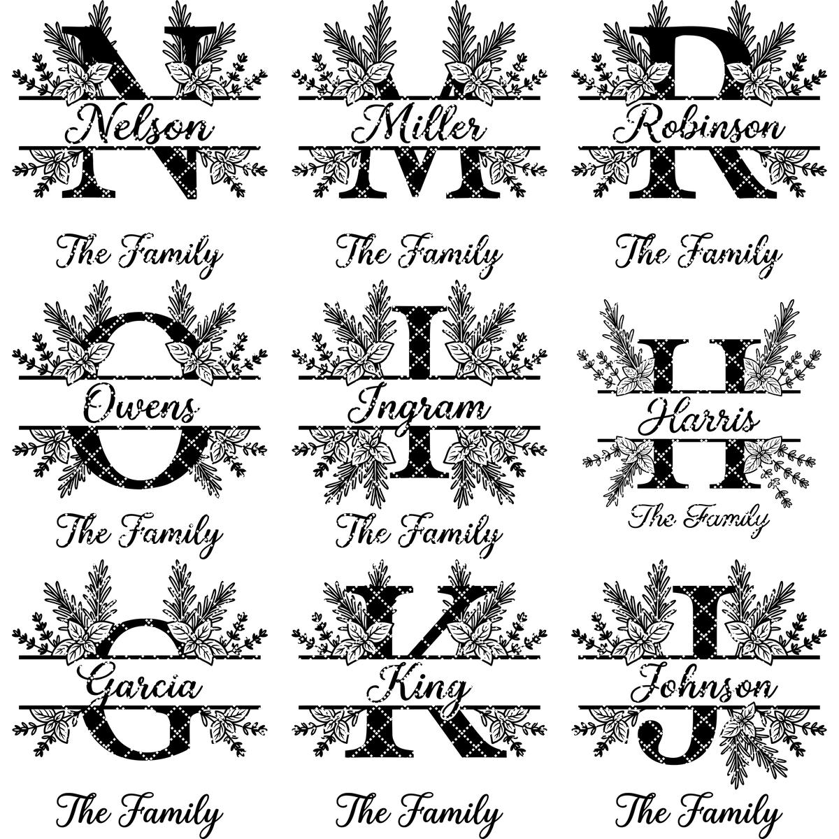 Rustikales Kräuter-Monogramm Gravurbrett, personalisierbarer Familienname, Landhaus-Küchendekoration – Bild 12