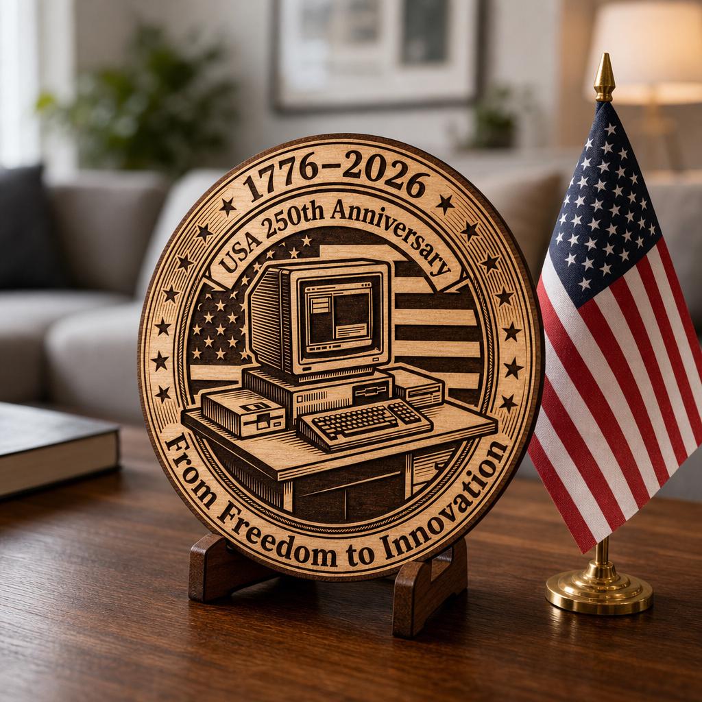 Pacchetto di incisione laser per il 250º anniversario, targa in legno americana patriottica - immagine 10