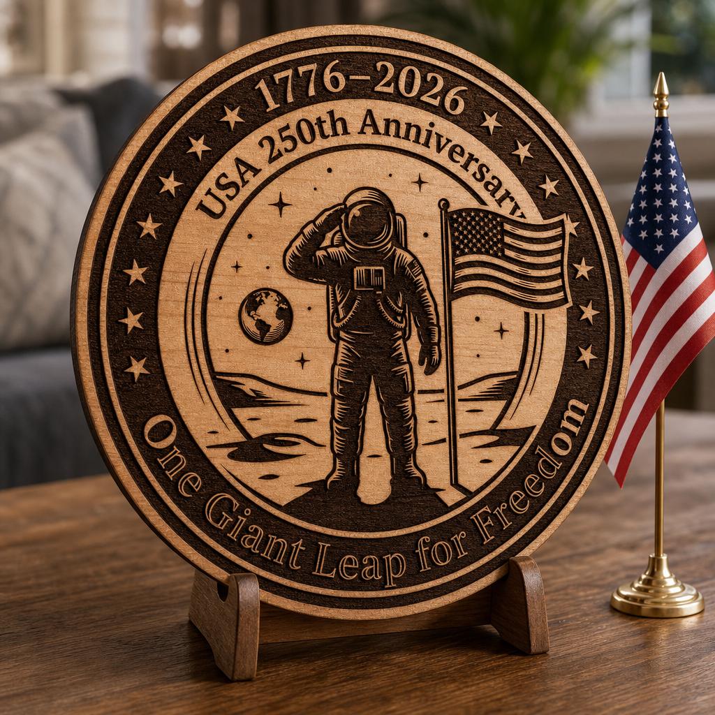 Pacchetto di incisione laser per il 250º anniversario, targa in legno americana patriottica - immagine 3