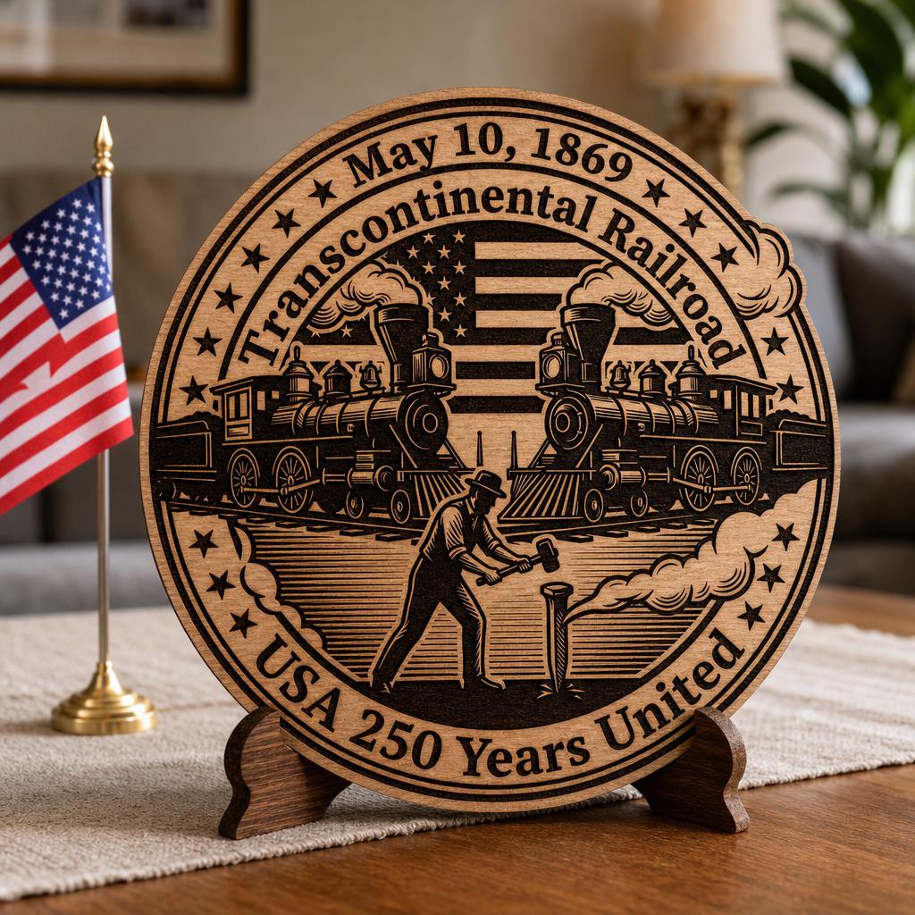Pacchetto di incisione laser per il 250º anniversario, targa in legno americana patriottica - immagine 4