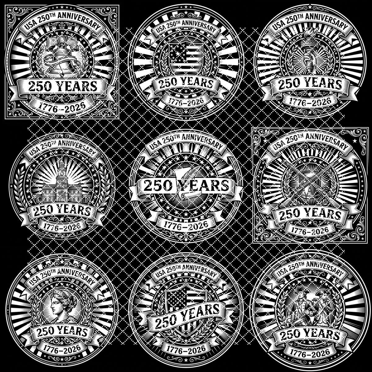 250. Jubiläums-Lasergravurdatei, patriotisches USA-Schieferuntersetzer-Design 2026 – Bild 10