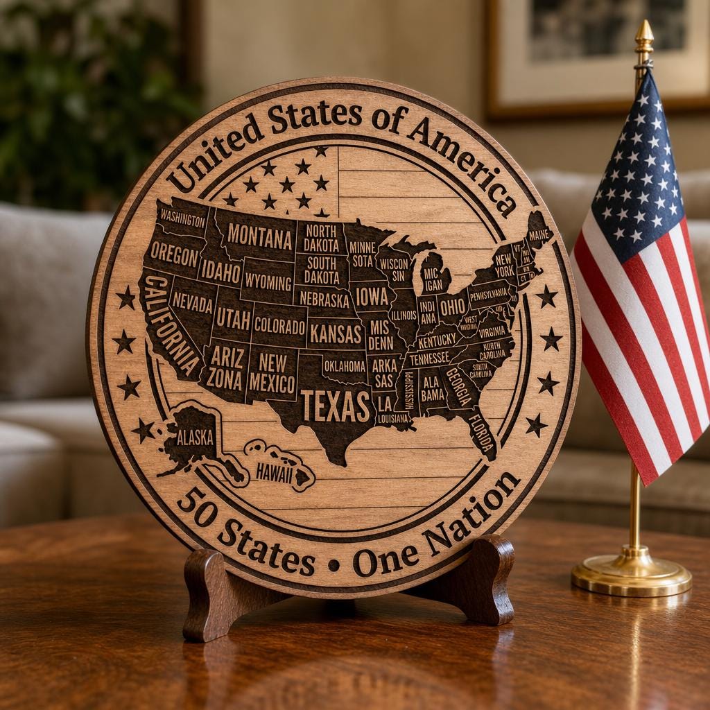 Design patriottico moderno per incisione laser del 250º anniversario, pacchetto di cartelli in legno USA - immagine 5