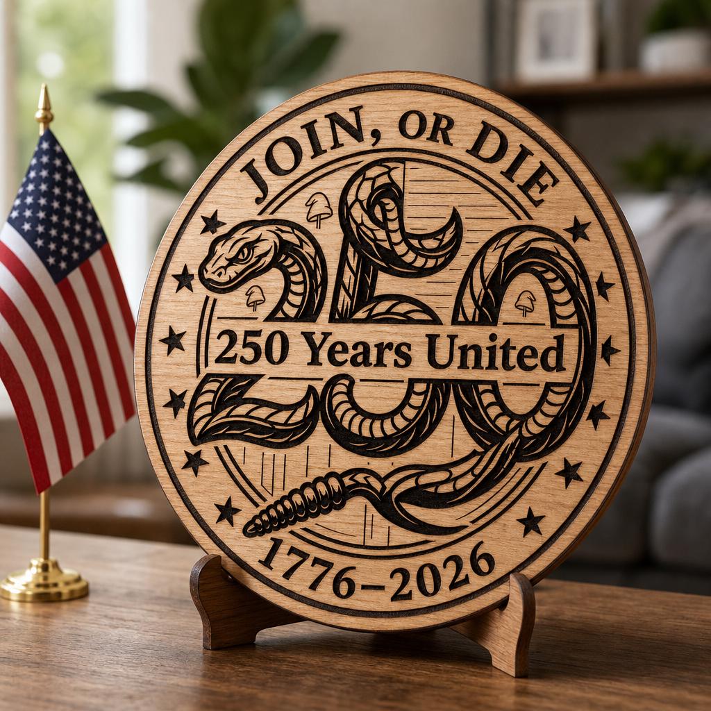Design patriottico moderno per incisione laser del 250º anniversario, pacchetto di cartelli in legno USA - immagine 6